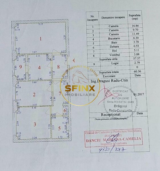 Pantelimon  Apartament 3 camere 60 mp decomandat etaj 1 Pantelimon